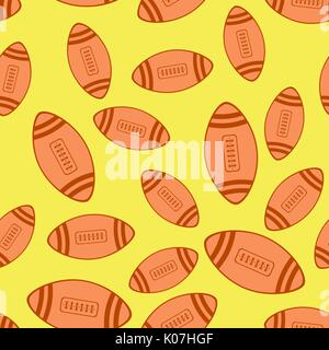 Football américain Ballon rouge motif transparent Illustration de Vecteur