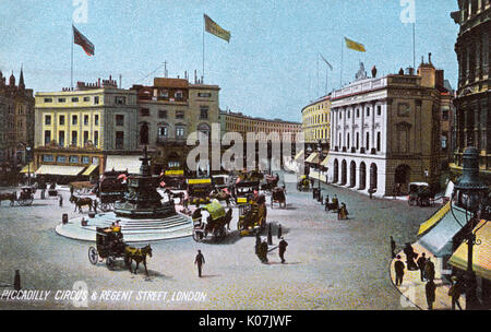 Piccadilly Circus, Londres - Eros et Regent Street Banque D'Images