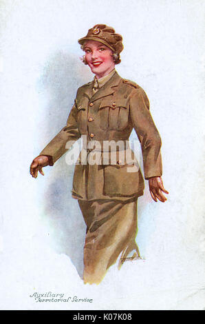 WW2 - jolie fille de l'ATS (service territorial auxiliaire) Banque D'Images