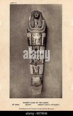 Mummy égyptien dans le British Museum, Londres - Padiamenet Banque D'Images