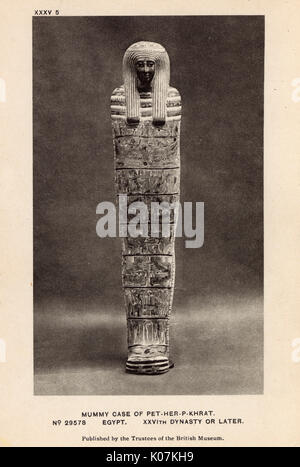 Mummy égyptien au British Museum, Londres - Djedameniufankh Banque D'Images