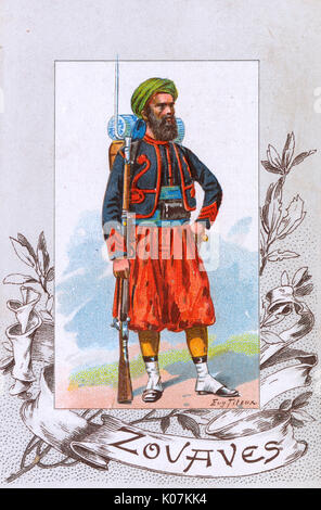 Soldat français Zouave Banque D'Images