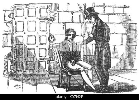 Homme visité en prison, c. 1800 Banque D'Images