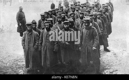 Prisonniers de guerre allemands en Sibérie, Russie, WW1 Banque D'Images