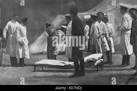 Soldats blessés et ordres, Russie, WW1 Banque D'Images