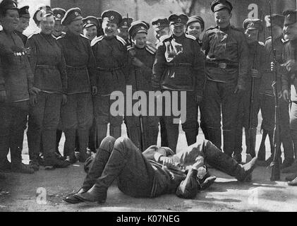 Maria Bochkareva avec le bataillon des femmes, Russie, WW1 Banque D'Images