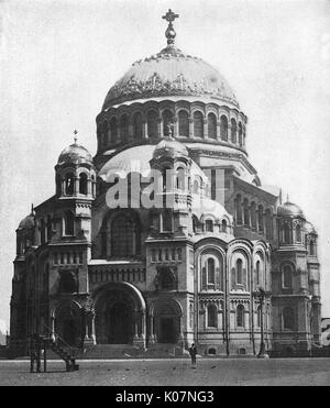 Cathédrale navale de Saint-Nicolas, Kronstadt, Russie Banque D'Images