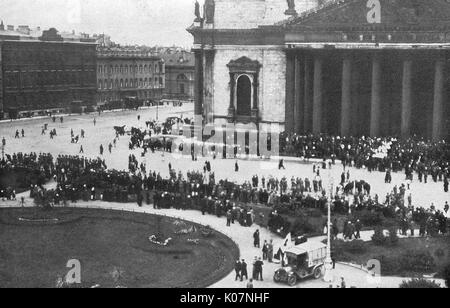 Funérailles publiques de loyalistes pendant la Révolution, Russie Banque D'Images