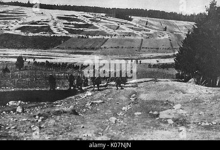 Soldats russes en action sur le front est, Russie, WW1 Banque D'Images