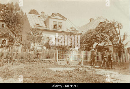 Maison de campagne et locaux, Kamnitz, République Tchèque Banque D'Images