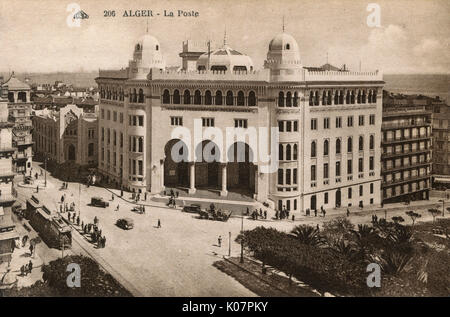 Vue aérienne de la poste, Alger, Algérie Banque D'Images