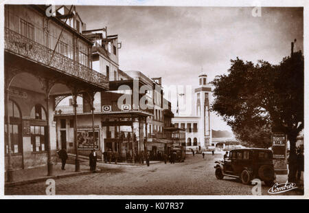 Hôtel de ville et baie, Philippeville (Skikda), Algérie Banque D'Images