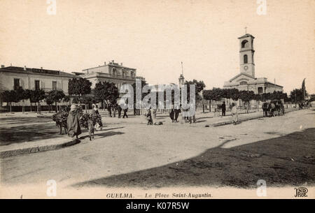 Place Saint Augustin, Guelma, ne Algérie Banque D'Images