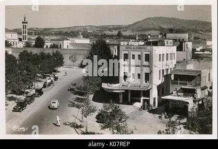 Place du Commerce, Fez (Fès), Maroc Banque D'Images