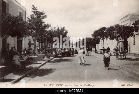 Rue de Carthage, la Goulette, Tunisie, Afrique du Nord Banque D'Images