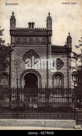 Bucarest, Roumanie - la Synagogue du Temple Choral Banque D'Images