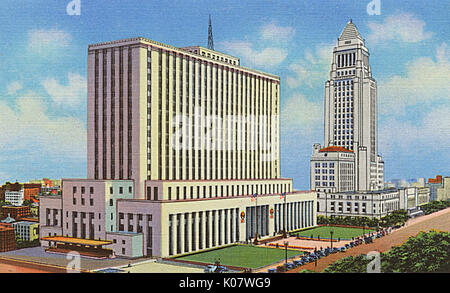 Los Angeles, Californie - Nouveau bureau de poste, bâtiment fédéral Banque D'Images