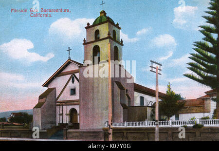 Mission San Buenaventura, comté de Ventura, Californie, États-Unis Banque D'Images