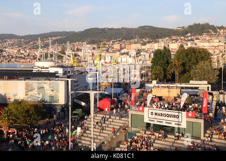 Vigo, Espagne- le 11 août 2017 O Marisquiño world cup skateboarding Banque D'Images