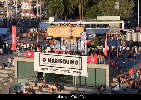 Vigo, Espagne- le 11 août 2017 O Marisquiño world cup skateboarding Banque D'Images