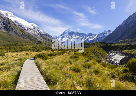 Vue sur les montagnes, prises au cours de Hooker Valley track. Banque D'Images