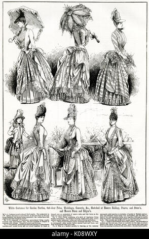 Vêtements pour femmes 1886 Banque D'Images