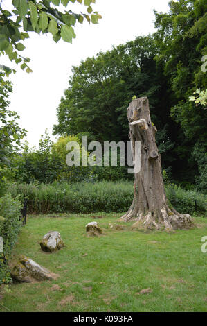 Winterbourne Abbas neuf pierres cercle antique Banque D'Images