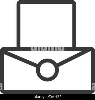 L'icône de la ligne de l'icône Office Bag Illustration de Vecteur