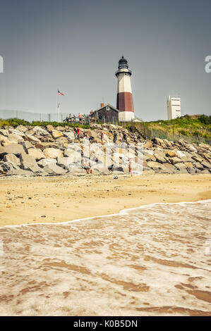 Le phare de Montauk, Long Island Banque D'Images