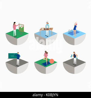 Icônes de diverses personnes de carrière Banque D'Images