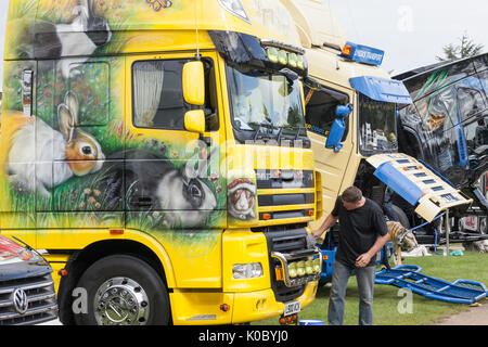 NORFOLK, UK - Août 19th, 2017 : Truckfest Norwich est un festival des transports au Royaume-uni basée autour de l'industrie du transport routier situé à Norfolk. Y compris les M Banque D'Images