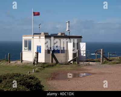 Poste de guet Coastwatch National à St Agnes Tête, Cornwall, Angleterre du Sud-Ouest, Royaume-Uni, Angleterre Banque D'Images