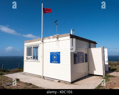 Poste de guet Coastwatch National à St Agnes Tête, Cornwall, Angleterre du Sud-Ouest, Royaume-Uni, Angleterre Banque D'Images