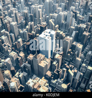 Livre office tower concept / 3D illustration de livre en forme de symbole de l'édifice au centre-ville moderne Banque D'Images