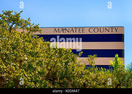 Manatee Comté Département de construction social situé au centre-ville de Bradenton en Floride, USA Banque D'Images