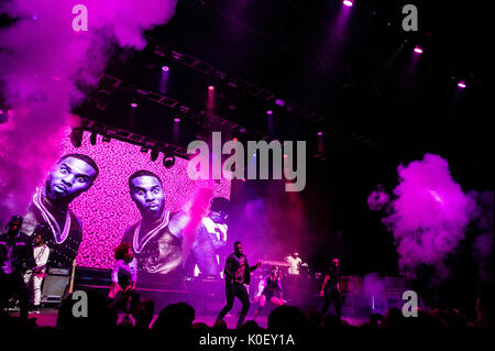 Palafrugell, Espagne. 22 août, 2017. Jason Derulo joue sur la scène lors de la Cap Roig Festival à Calella de Palafrugell. Crédit : Pablo Guillen/Alamy Live News Banque D'Images