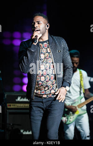 Palafrugell, Espagne. 22 août, 2017. Jason Derulo joue sur la scène lors de la Cap Roig Festival à Calella de Palafrugell. Crédit : Pablo Guillen/Alamy Live News Banque D'Images