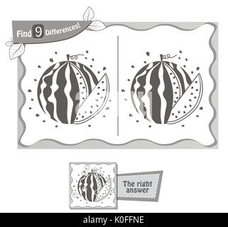 Jeu visuel pour les enfants et les adultes. Tâche de trouver 9 différences dans l'illustration à la commission scolaire. vector illustration noir et blanc Illustration de Vecteur