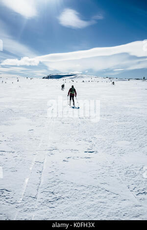 Moen, Norvège - le 23 mars 2016. Les gens à l'Sulseter ski resort. Banque D'Images