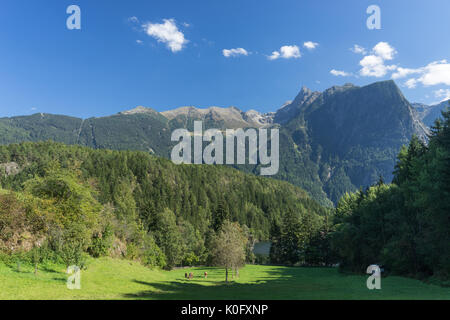 Zone de protection du paysage. Achstürze Piburger Lake Voir, Tirol plus ancien de réserves naturelles. Oetz alpes, montagnes, paysage culturel unique dans les alpes bac Banque D'Images