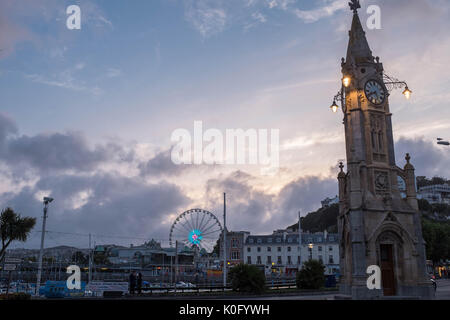 Mallock Memorial clock tower Torquay Devon Banque D'Images