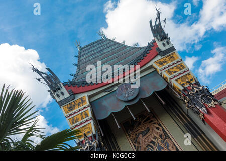 Le Chinese Theatre dans le centre vacancier hollwood studios theme park, Orlando, Floride. Banque D'Images