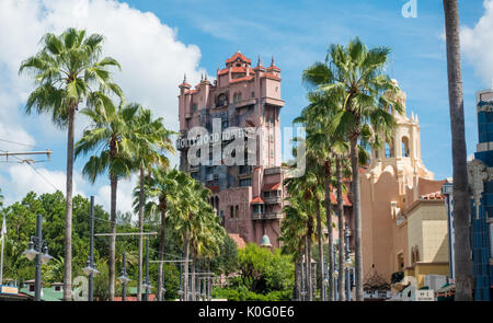 Tour de la terreur monter rapidement à Hollywood Studios, Walt Disney World, Orlando, Floride Banque D'Images