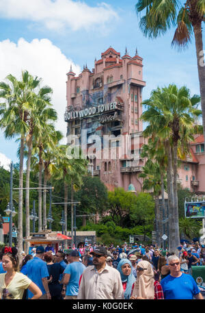 Tour de la terreur monter rapidement à Hollywood Studios, Walt Disney World, Orlando, Floride Banque D'Images