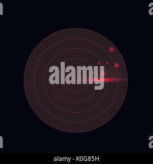 Radar réaliste illustration Illustration de Vecteur