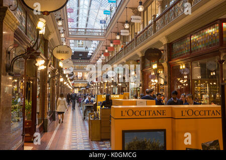 Le Strand Arcade construit en 1891 est le seul Sydney victorien restant arcade de détail, situé dans le centre-ville, avec magasins et boutiques haut de gamme Banque D'Images