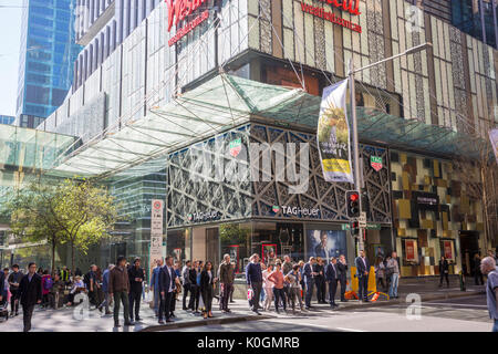 Magasin TAG Heuer au centre commercial westfield dans le centre commercial pitt Street Mall, Sydney, NSW, Australie Banque D'Images