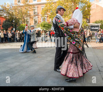 Chotis, baile típico madrileño. La capitale de Madrid. España Banque D'Images