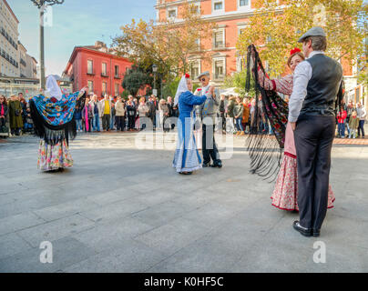 Chotis, baile típico madrileño. La capitale de Madrid. España Banque D'Images