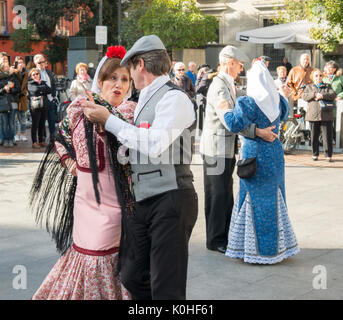 Chotis, baile típico madrileño. La capitale de Madrid. España Banque D'Images